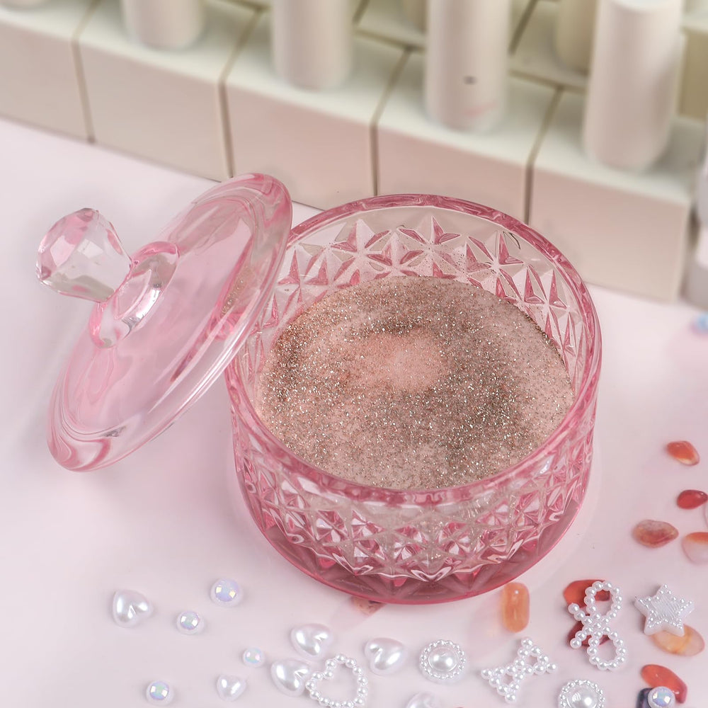 BOMOQING dappen dish rosa con empaque de espuma protectora.