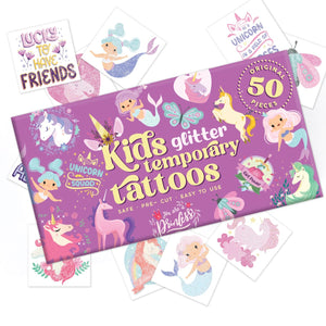 Bonbaloo Glitter Unicorn, 50 hojas precortadas, uso rápido en fiestas.