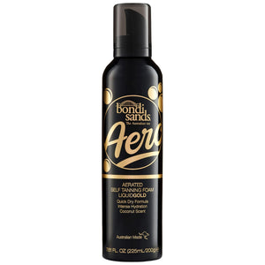 Bondi Sands Aero Liquid Gold, botella de espuma dorada lista para aplicar para un bronceado uniforme