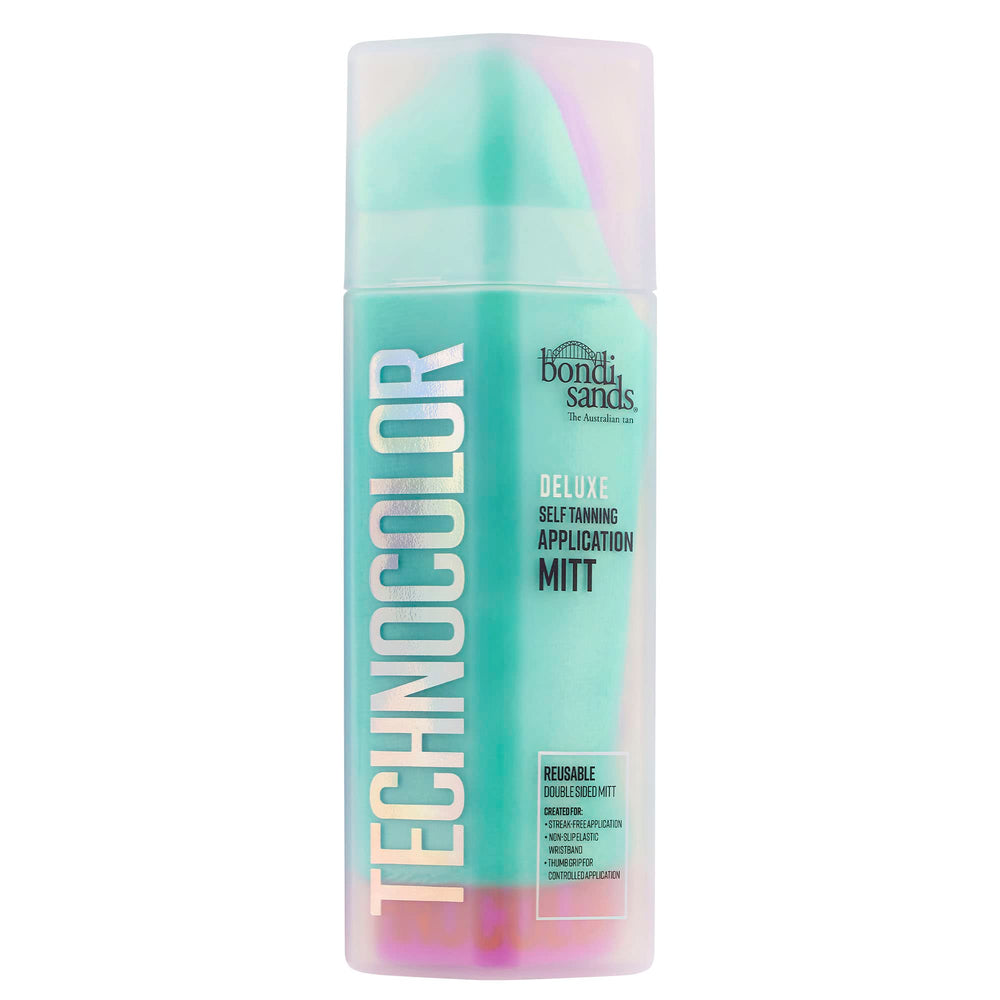 Bondi Sands Technocolor Deluxe guante-doble-cara facilita un acabado suave sin rayas