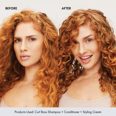 Rizos suaves y flexibles gracias a la crema de BondiBoost.