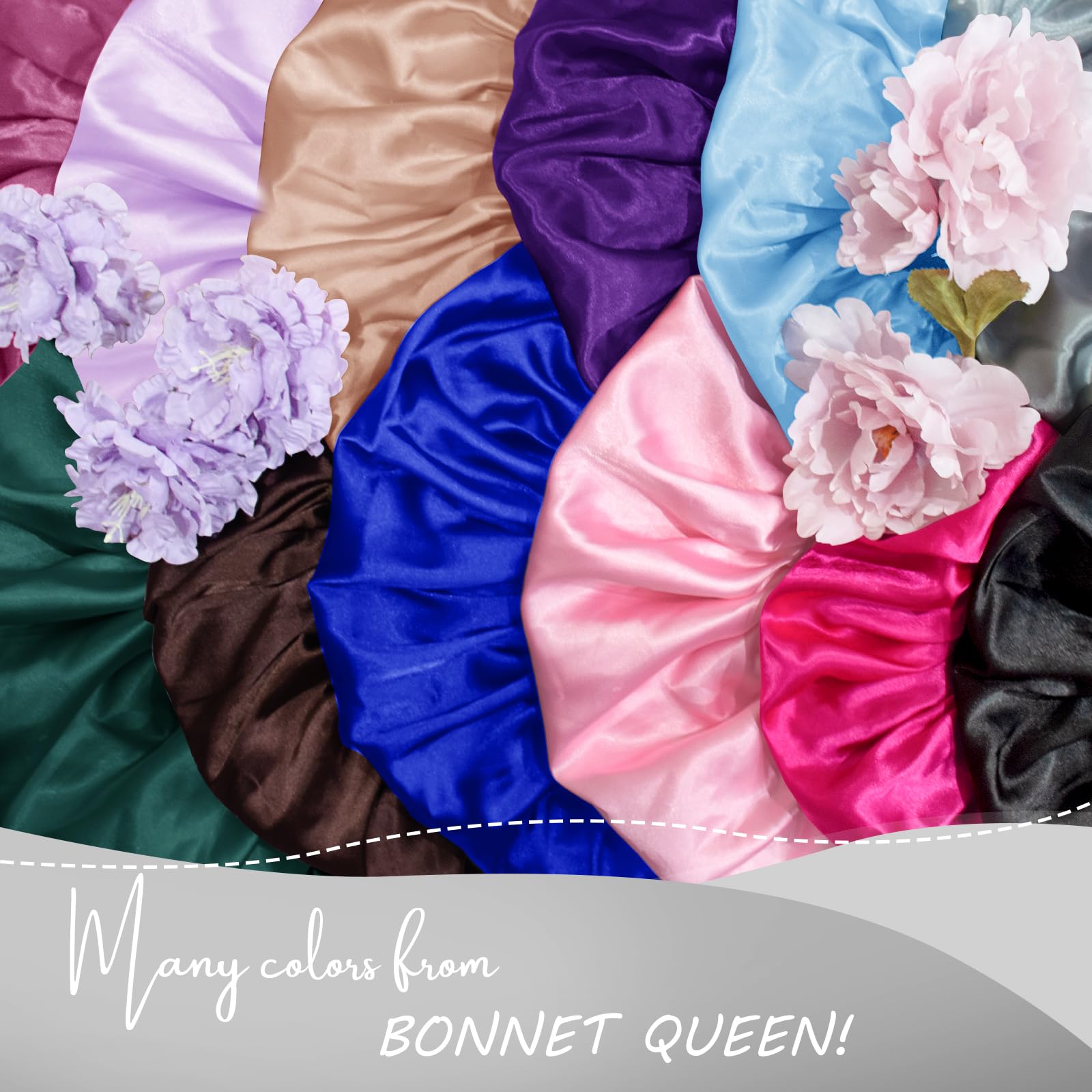 BONNET QUEEN protege el cabello durante la noche con banda elástica cómoda.