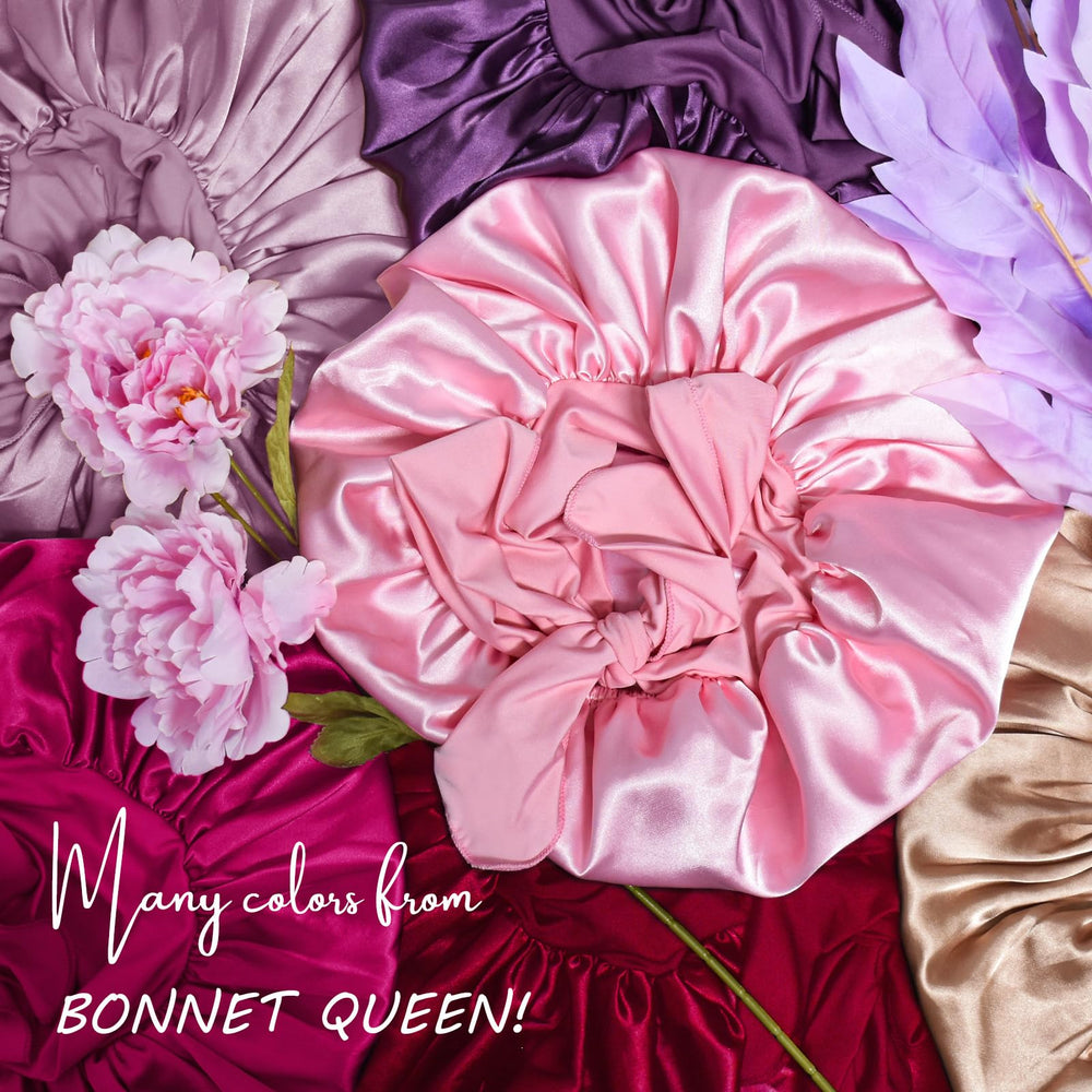 BONNET QUEEN XXL color rosa suave añade estilo y cuidado diario.