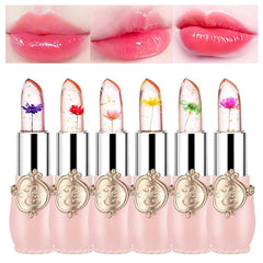 Bonnie Choice labial gel flor cristal, color cambia con temperatura para labios vibrantes.