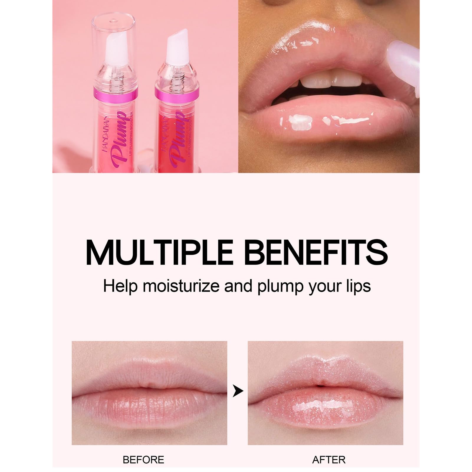 Bonnie Choice labios con tres colores: tono natural y favorecedor.
