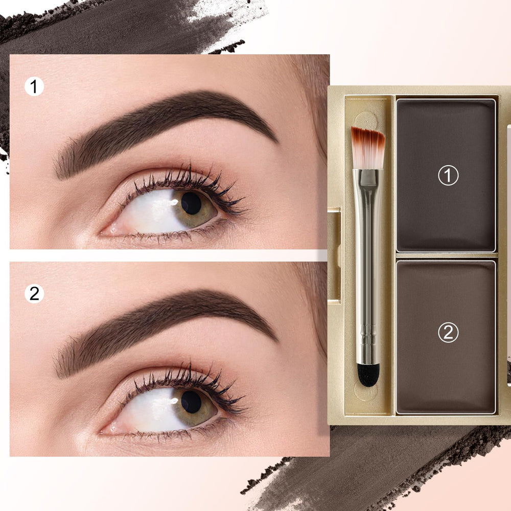 Boobeen polvo para cejas de aplicación rápida y cobertura instantánea.