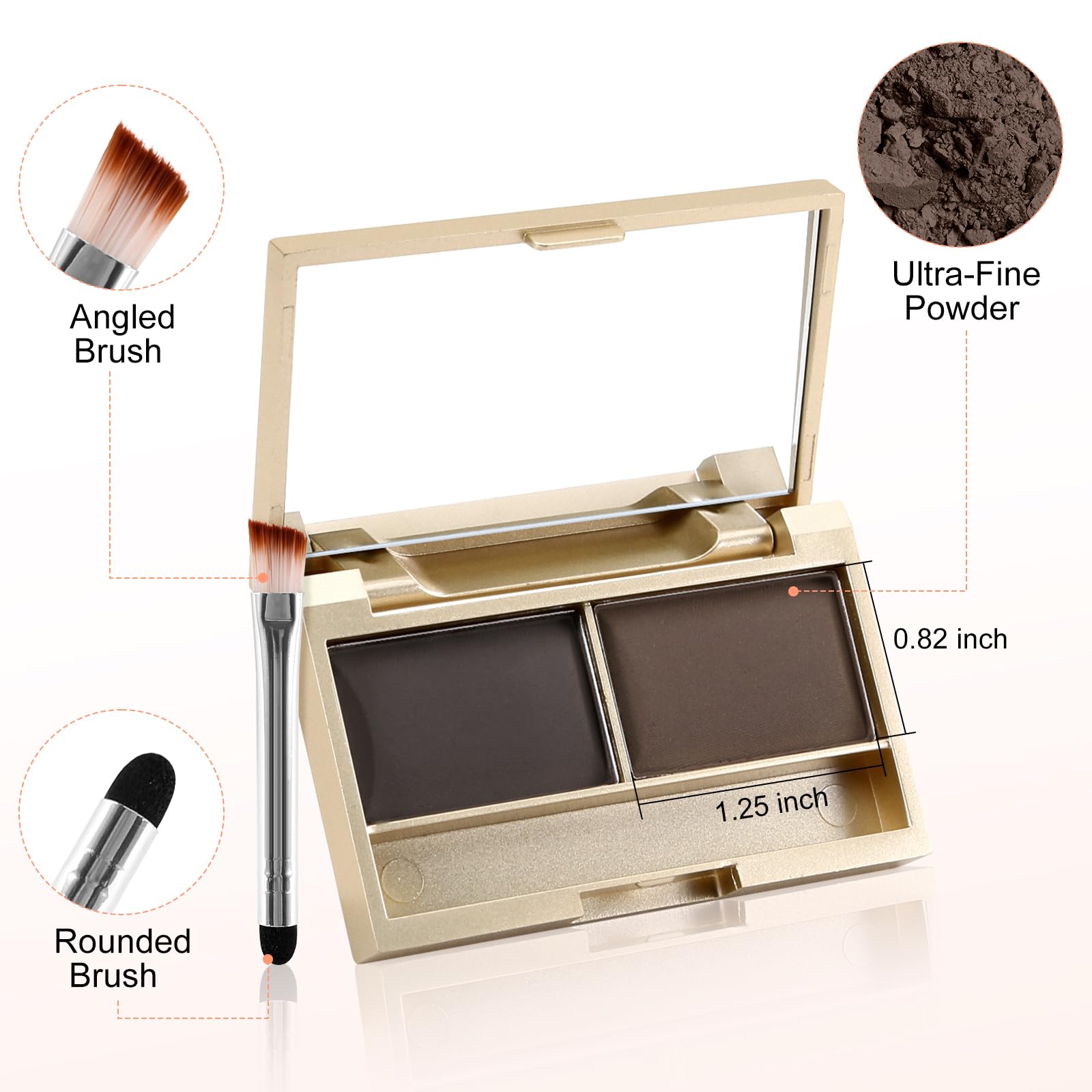 Boobeen polvo multiusos para cejas, ojos y delineado con acabado natural.
