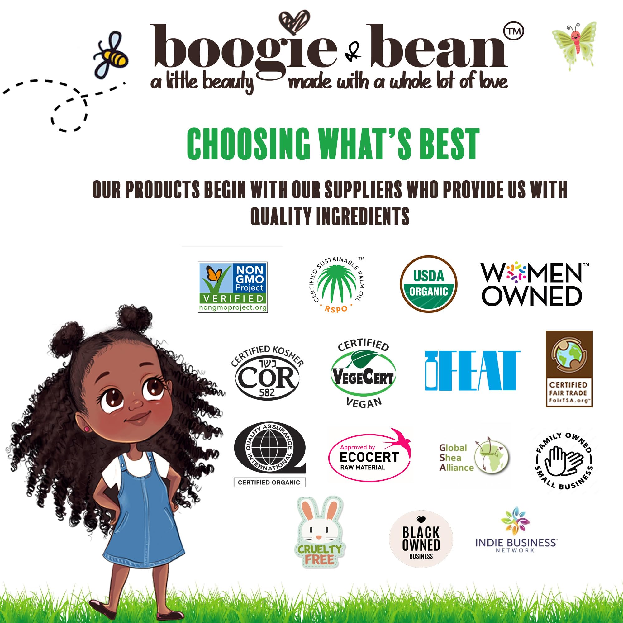 Boogie and Bean: aceite natural para cabello infantil y piel suave.