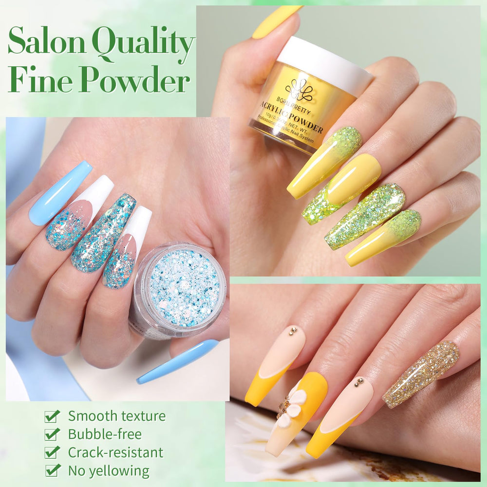 Born Pretty verde fresco, ofrece acabado estable para uñas creativas.