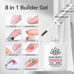 Gel de construcción transparente para base y nivelación en uñas