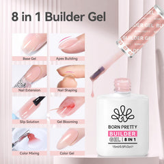 Gel para extensiones de uñas, crea grosor y forma duradera.