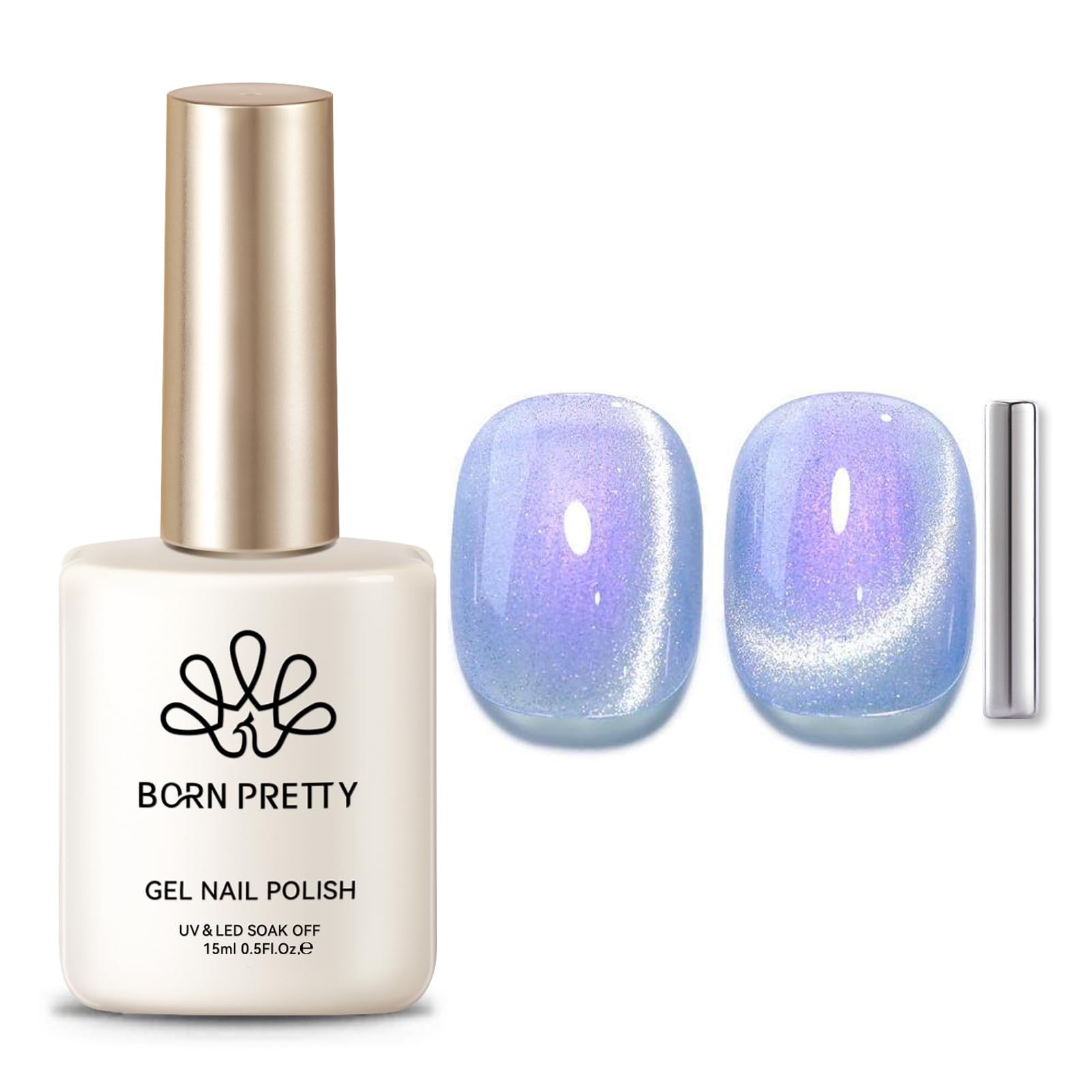 Born Pretty Cat Magnetic Eye Gel Nail Polish muestra la botella frontal con acabado brillante