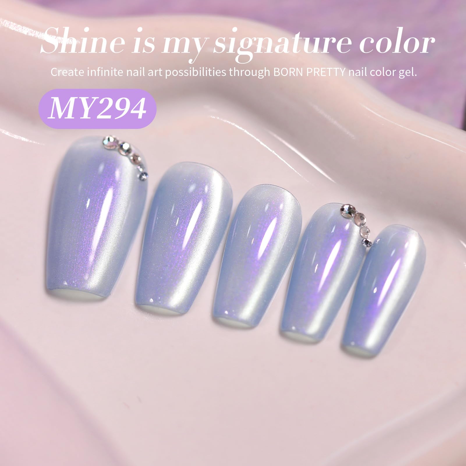 Born Pretty Cat Magnetic Eye Gel Nail Polish ofrece un efecto brillante y sedoso al aplicar