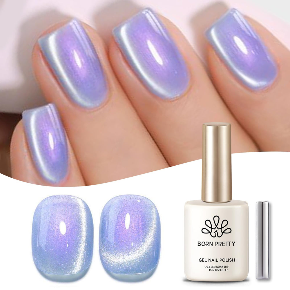 Born Pretty Cat Magnetic Eye Gel Nail Polish revela un patrón imantado para uñas únicas