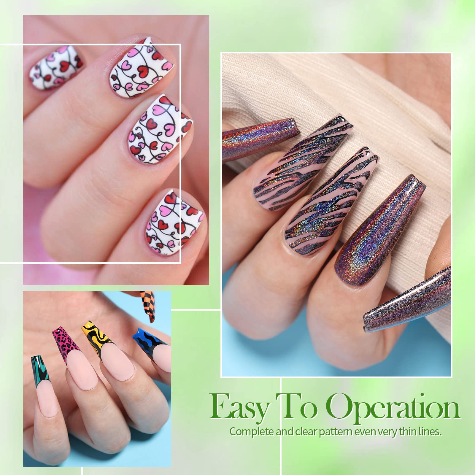 Acabado de alto brillo en uñas con esmalte Born Pretty.