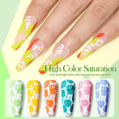 Efecto camaleón en uñas con esmalte de stamping Born Pretty.