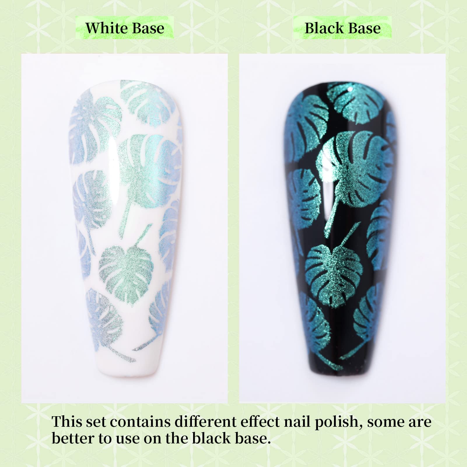 Detalle de diseño en placas de stamping con Born Pretty.