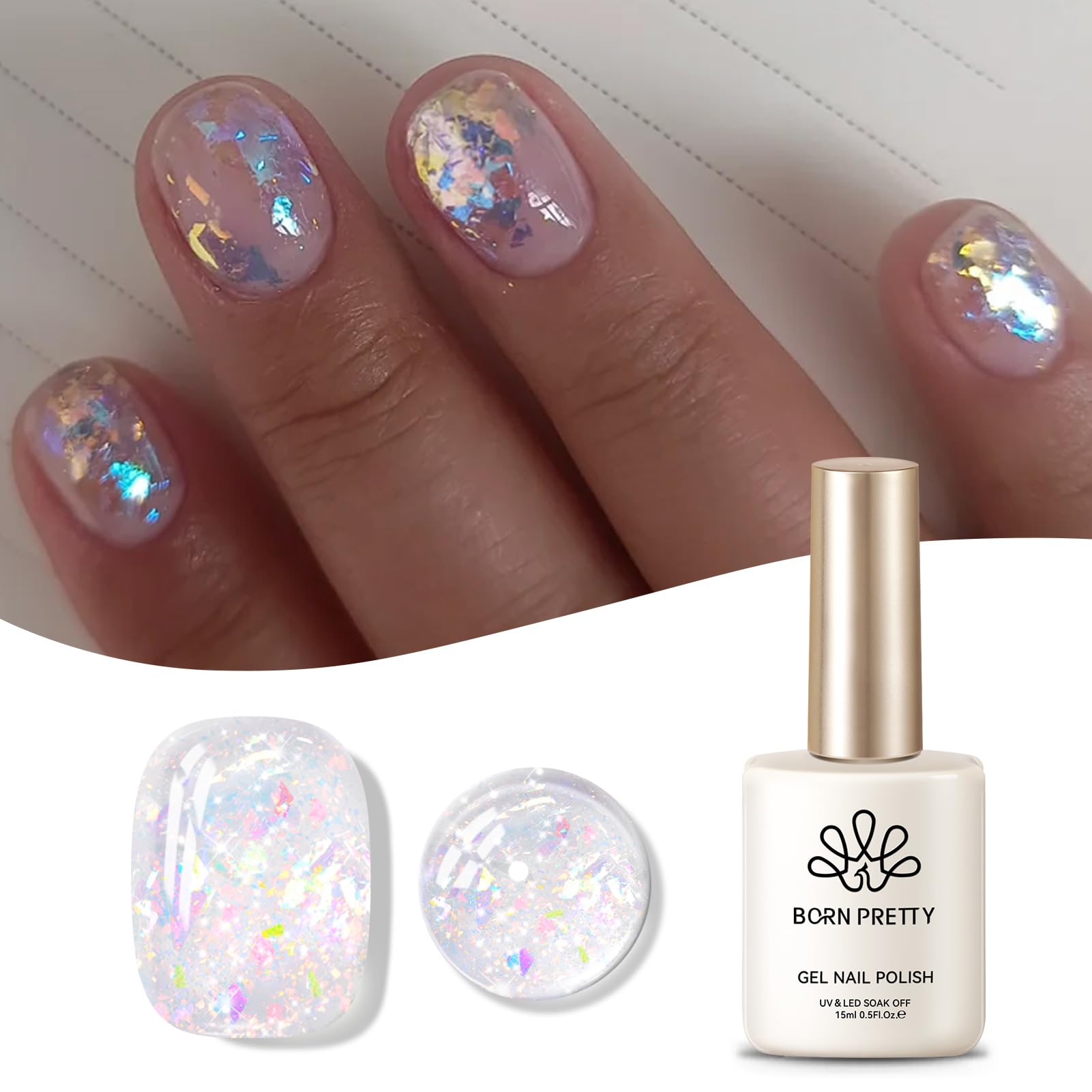 Born Pretty: envase de 15 ml, ideal para retoques y uso prolongado
