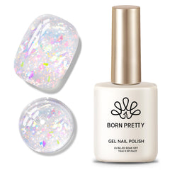Born Pretty: lentejuelas multicolor en gel para uñas, manicuras duraderas