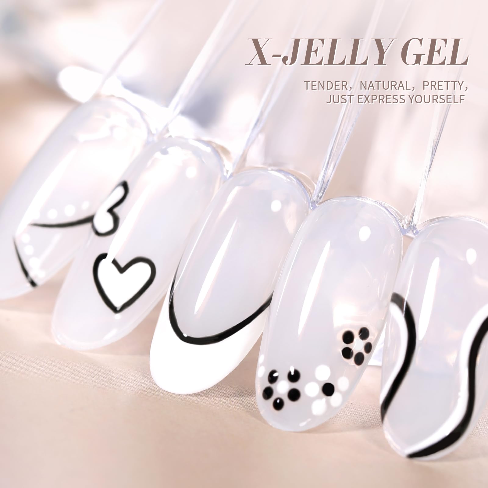 Born Pretty Esmalte gel Milky Blanco con pincel suave para un acabado uniforme.