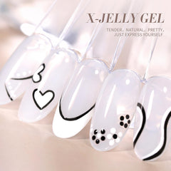 Born Pretty Esmalte gel Milky Blanco con pincel suave para un acabado uniforme.