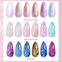 Born Pretty Esmalte Gel Perla Aurora, puntero para puntos para diseños con hilos.