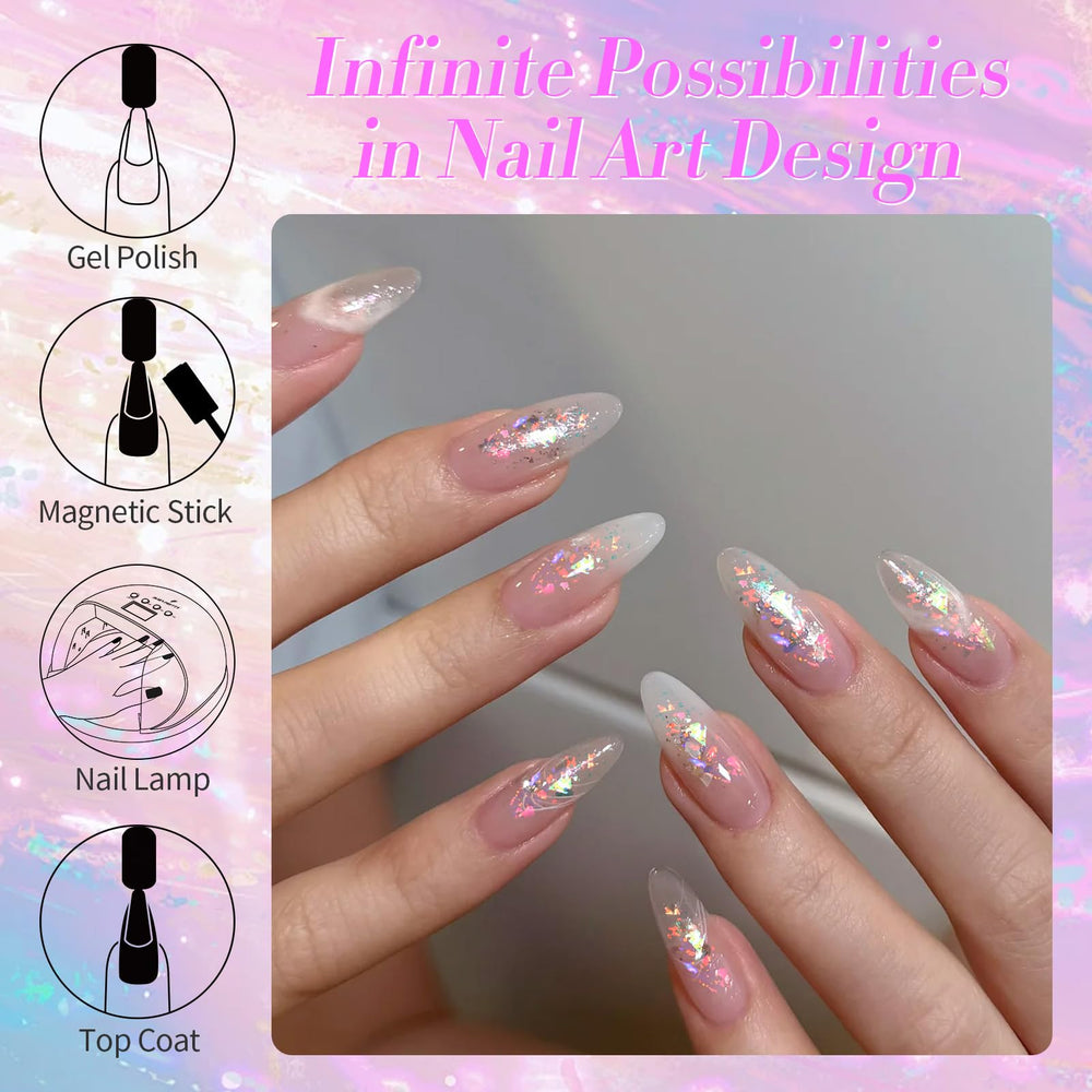 Born Pretty: destellos que captan la luz en cada manicura