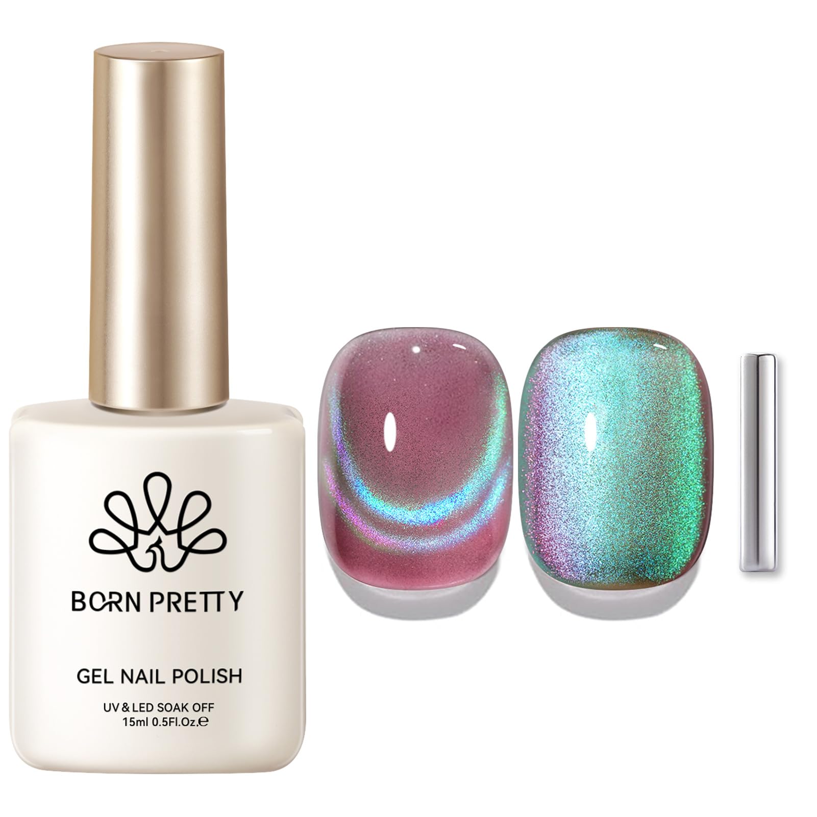 Born Pretty Cat Magnetic Eye Gel, efecto ojo felino Aurora, ideal para DIY en casa.
