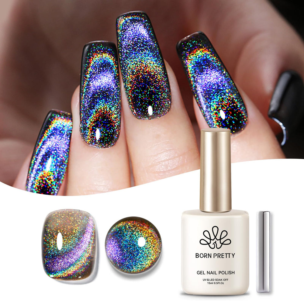 Born Pretty gel magnético ojo de gato, crea efecto ojo de gato llamativo en uñas.