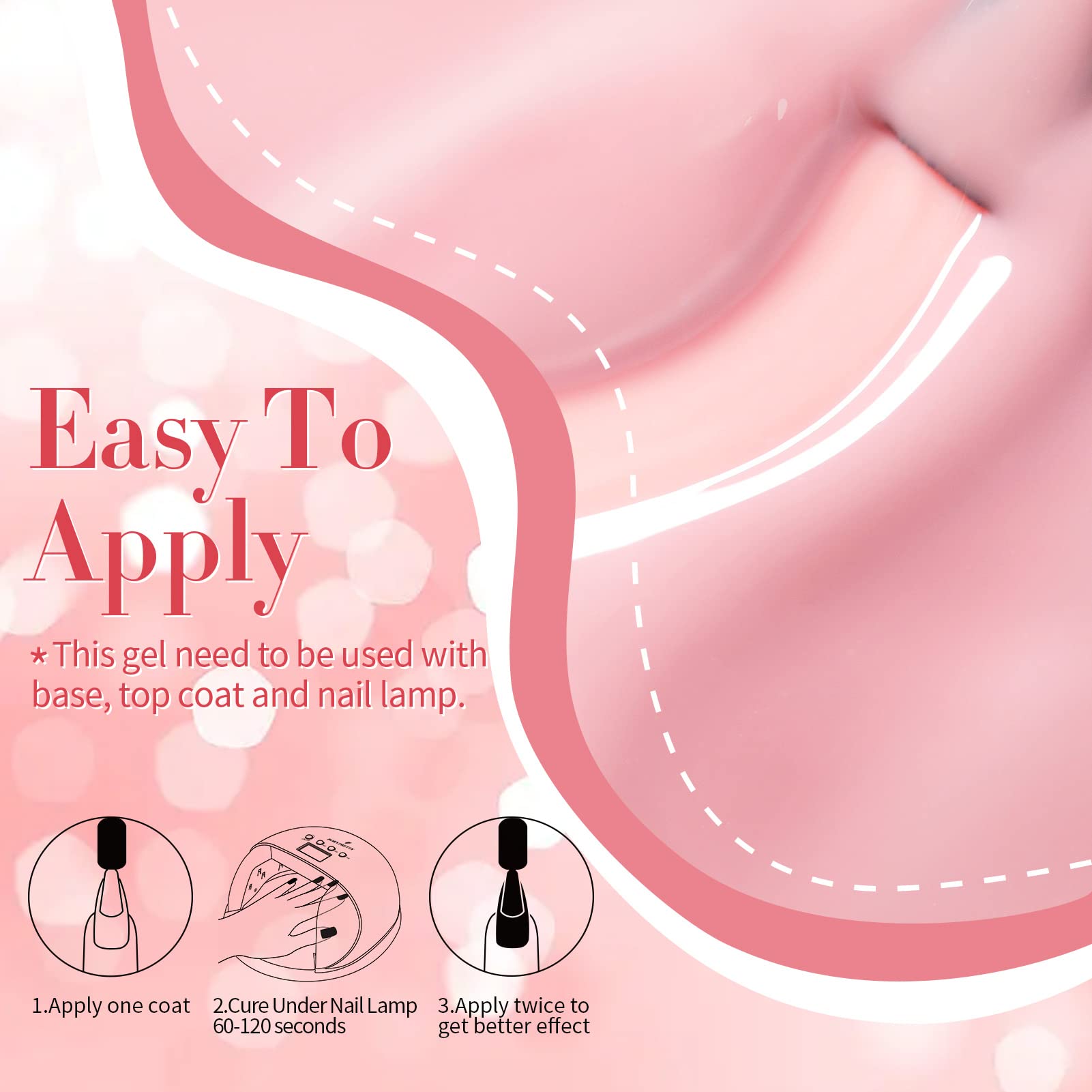 Born Pretty Jelly Nude Pink: opción ideal para arte de uñas en casa o salón.