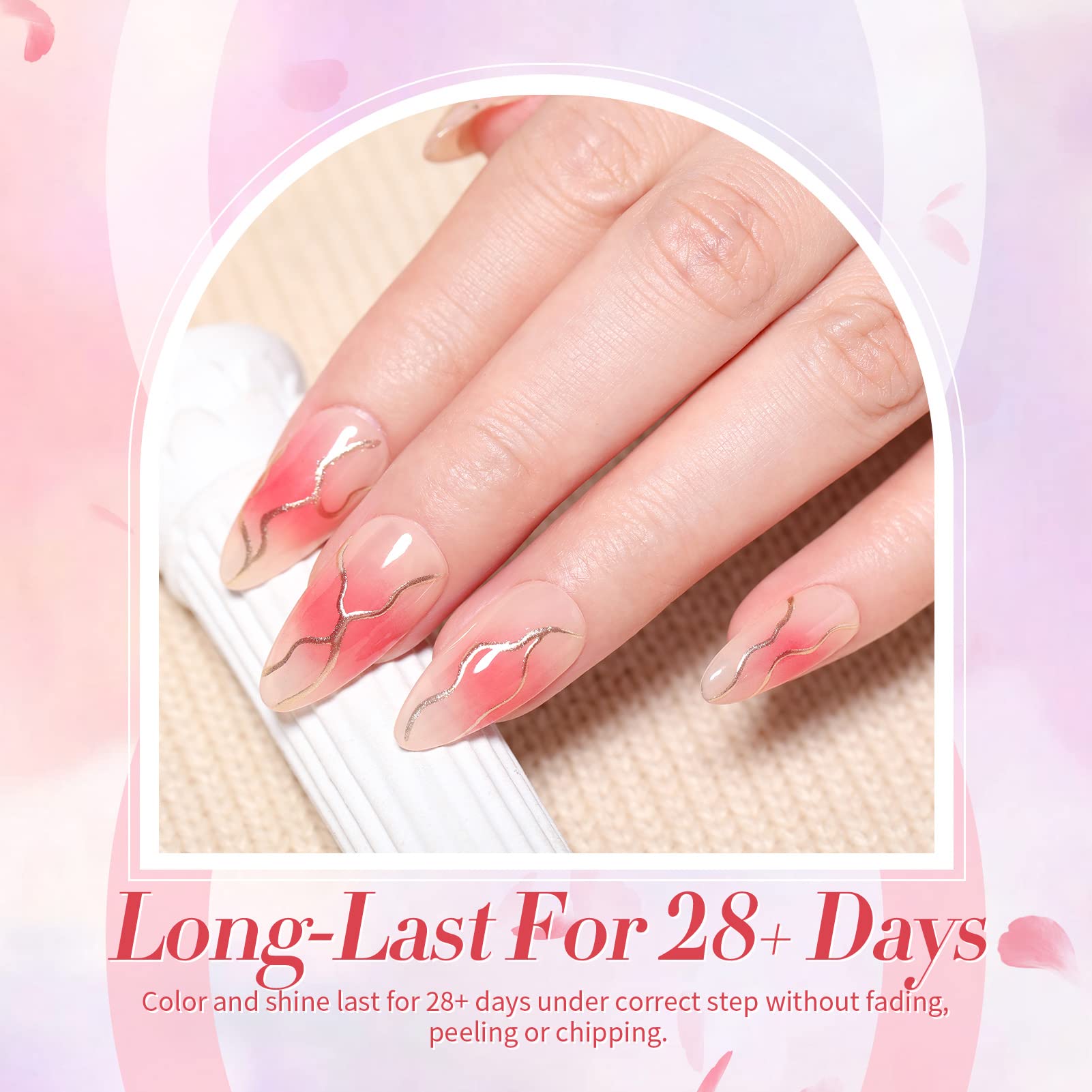 Born Pretty Jelly Nude Pink: base y top coat para un acabado duradero.