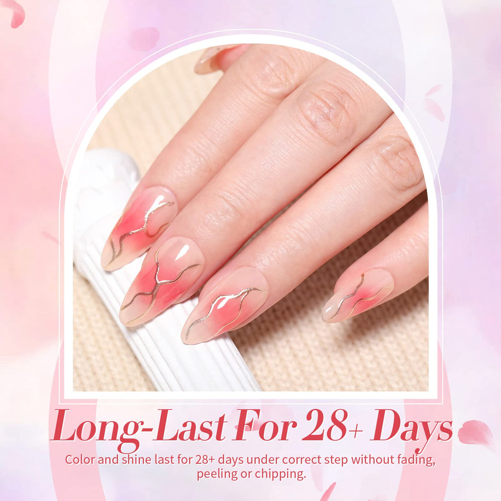 Born Pretty Jelly Nude Pink: base y top coat para un acabado duradero.