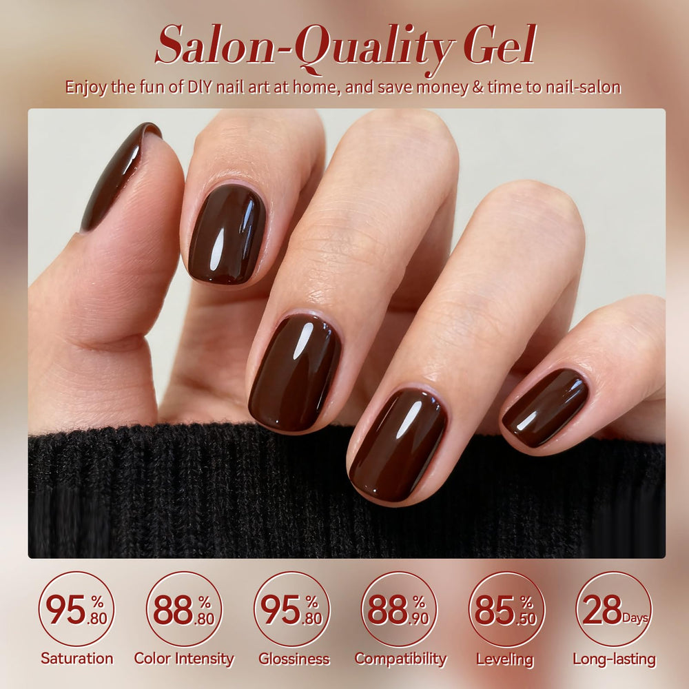 Born Pretty Nude Gel, esmalte vino oscuro, brillo suave para uñas sofisticadas.