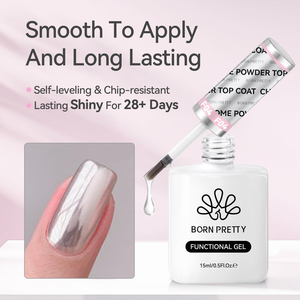 Born Pretty Top Gel ofrece durabilidad y brillo de espejo por varias semanas.