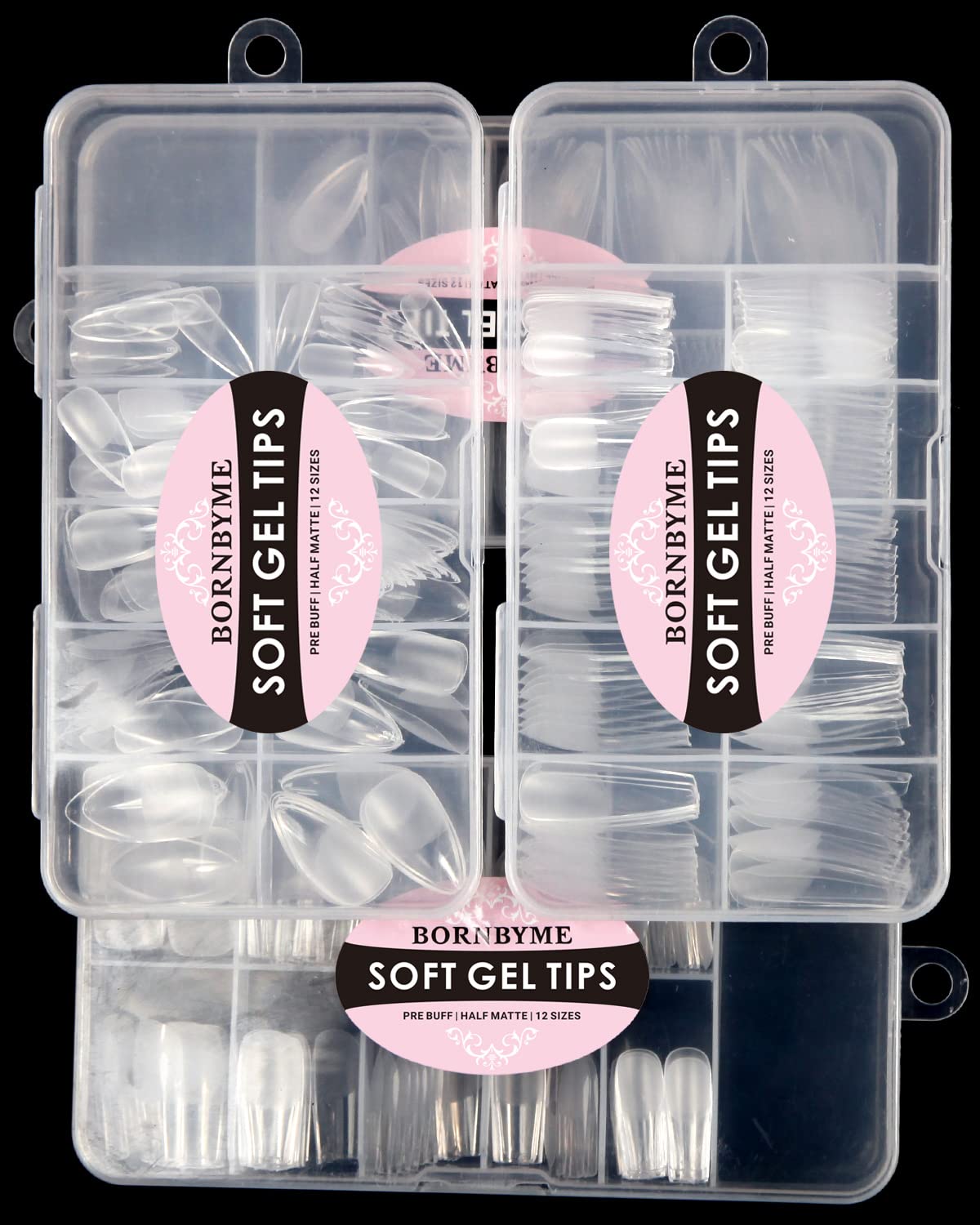 BORNBYME uso profesional y DIY, tips de uñas gel soft stiletto medio