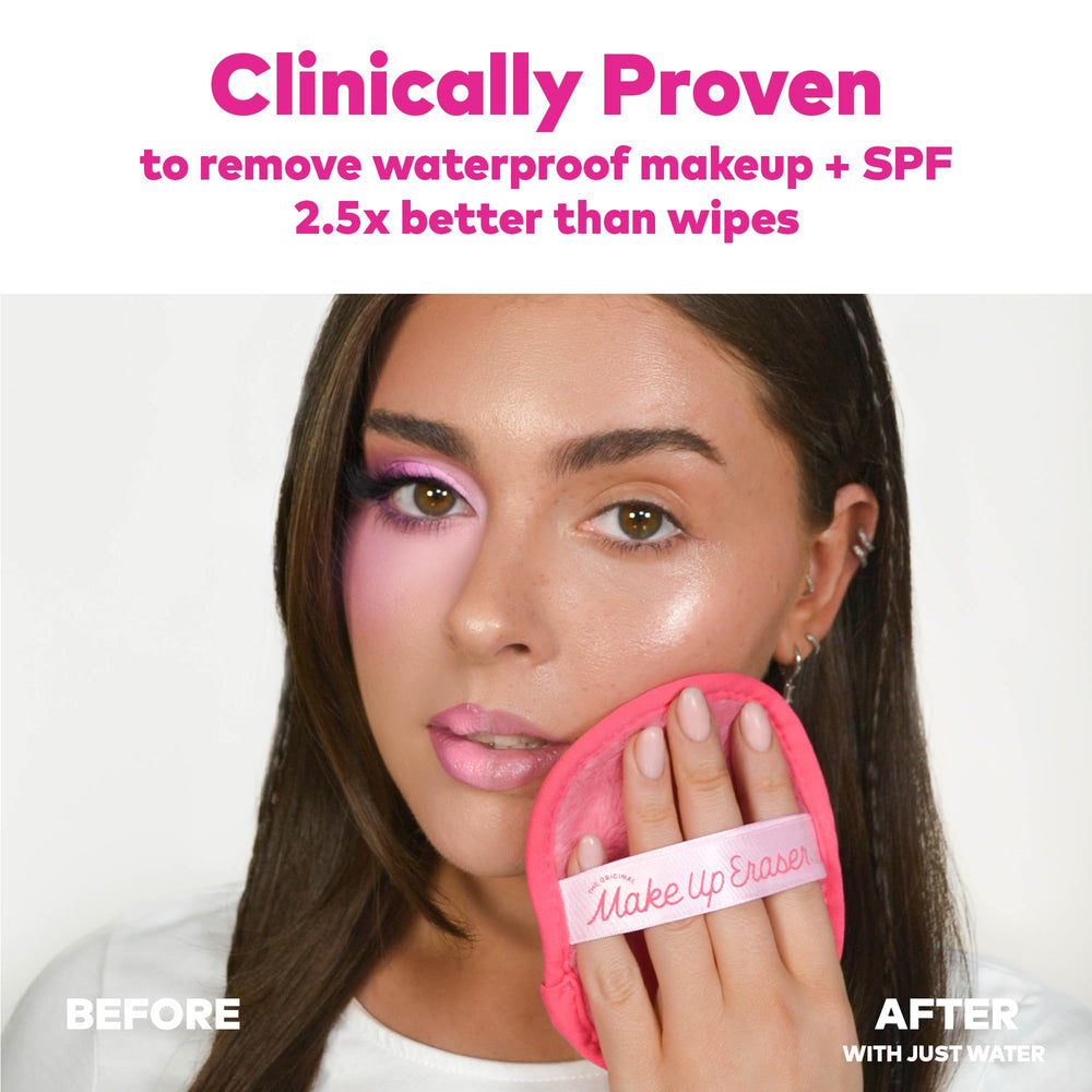 MakeUp Eraser Pro dos en uno para borrar y exfoliar la piel con movimientos suaves.