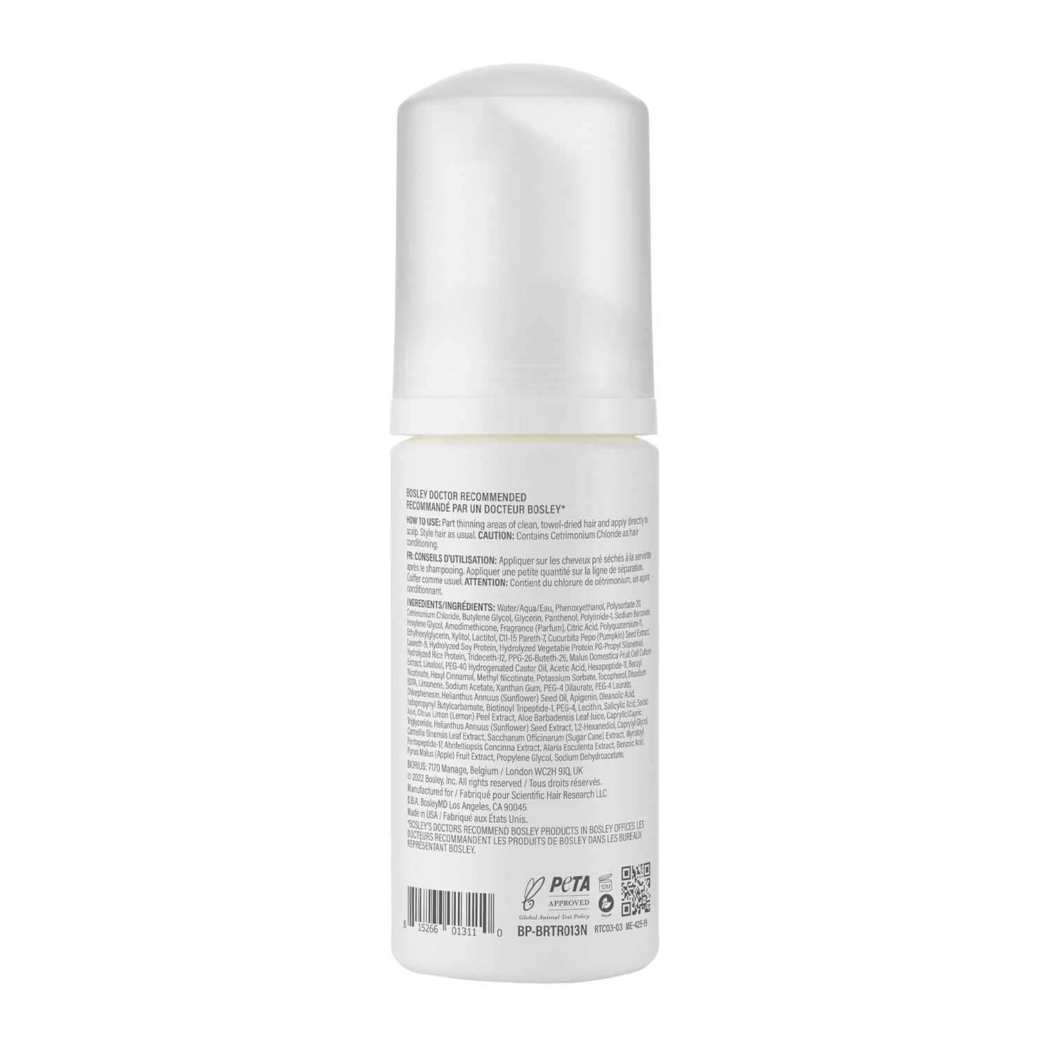 BosleyMD Revive, aplicación sin alcohol que refresca el cuero cabelludo.