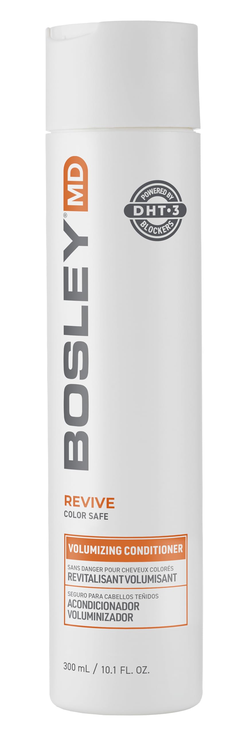 BosRevive Acondicionador botella muestra envase, aporta volumen ligero para cabello fino.