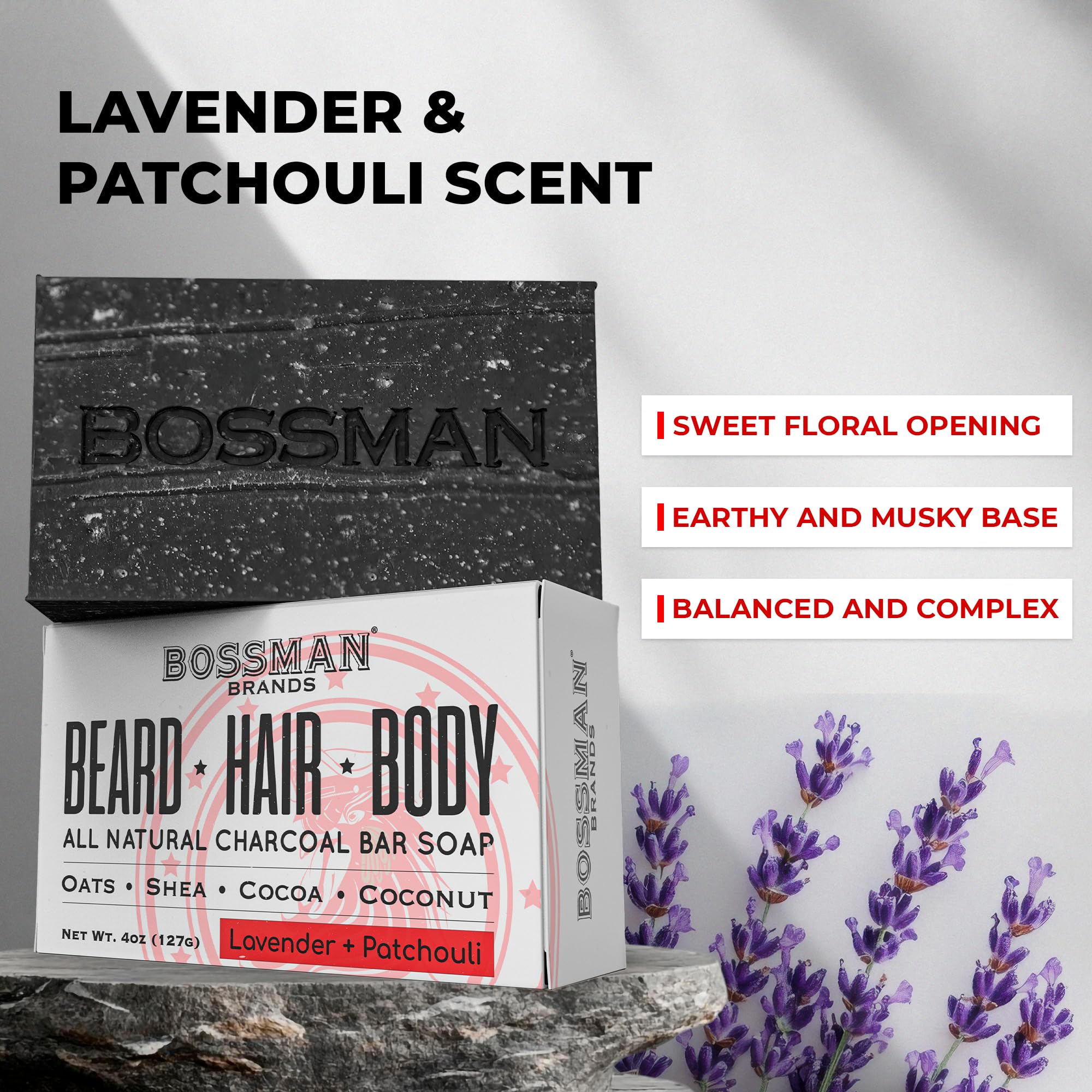Barra Bossman cuida piel, cabello y barba con ingredientes naturales.
