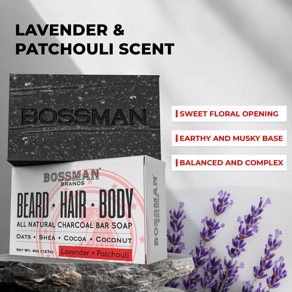 Barra Bossman cuida piel, cabello y barba con ingredientes naturales.