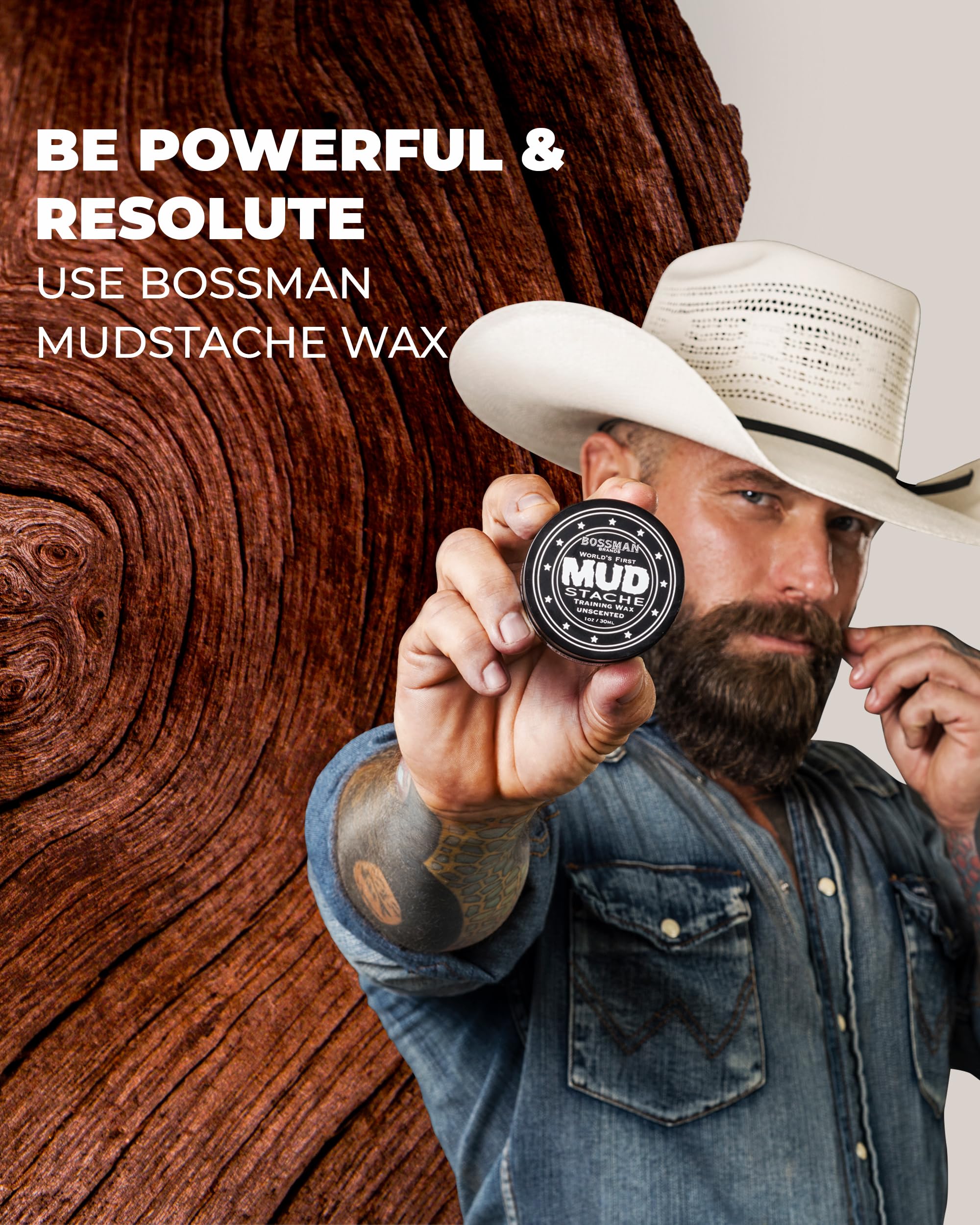 Bossman Mudstache sin fragancia, ideal para combinar con cualquier colonia.