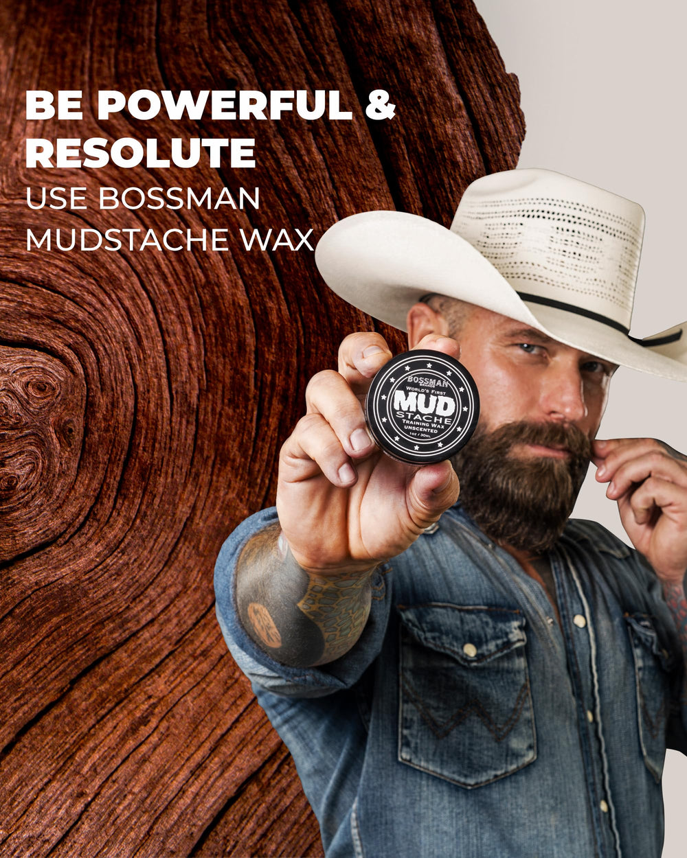 Bossman Mudstache sin fragancia, ideal para combinar con cualquier colonia.