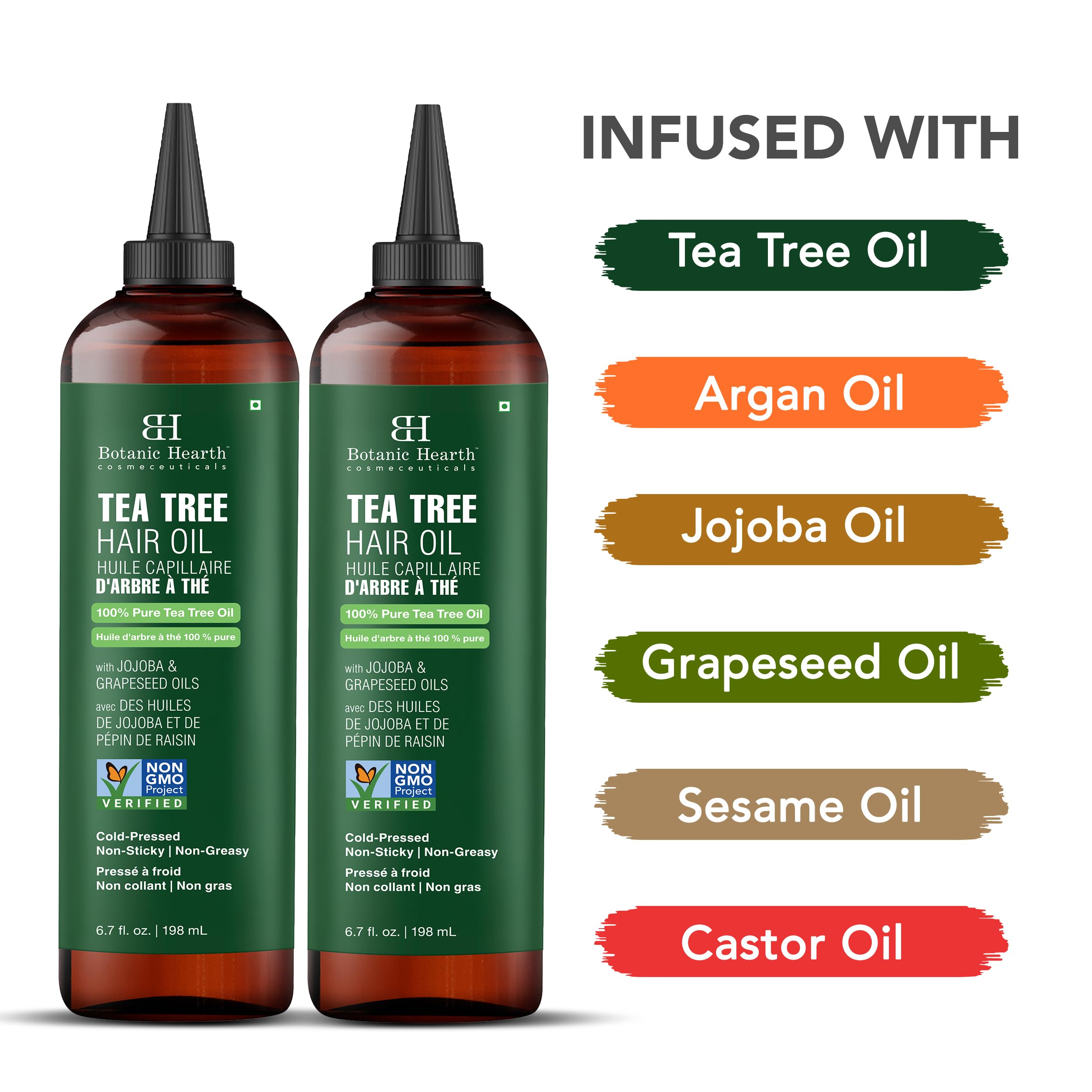 Botanic Hearth Aceite de Árbol de Té: nutrición profunda para cabello seco.