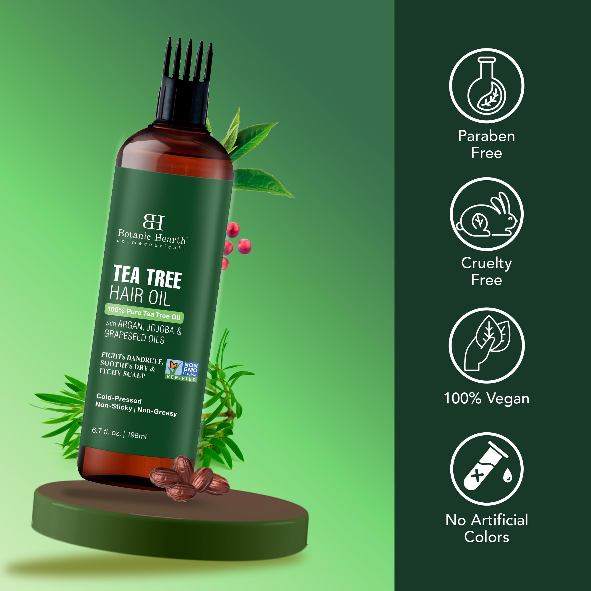 Botanic Hearth Aceite de Árbol de Té en presentación dos-pack para uso doméstico.