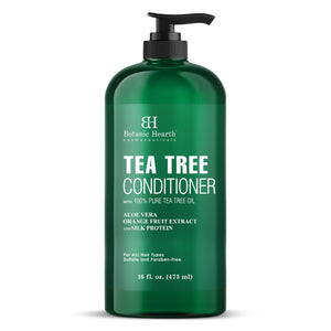 Botanic Hearth Acondicionador Árbol de Té, botella vertida, suaviza el cabello y cuida el cuero cabelludo