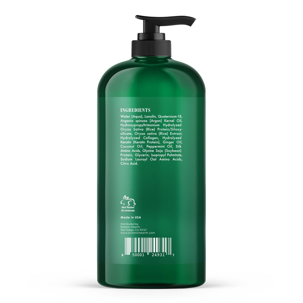 Aplicación en la palma del acondicionador Botanic Hearth, hidratación suave