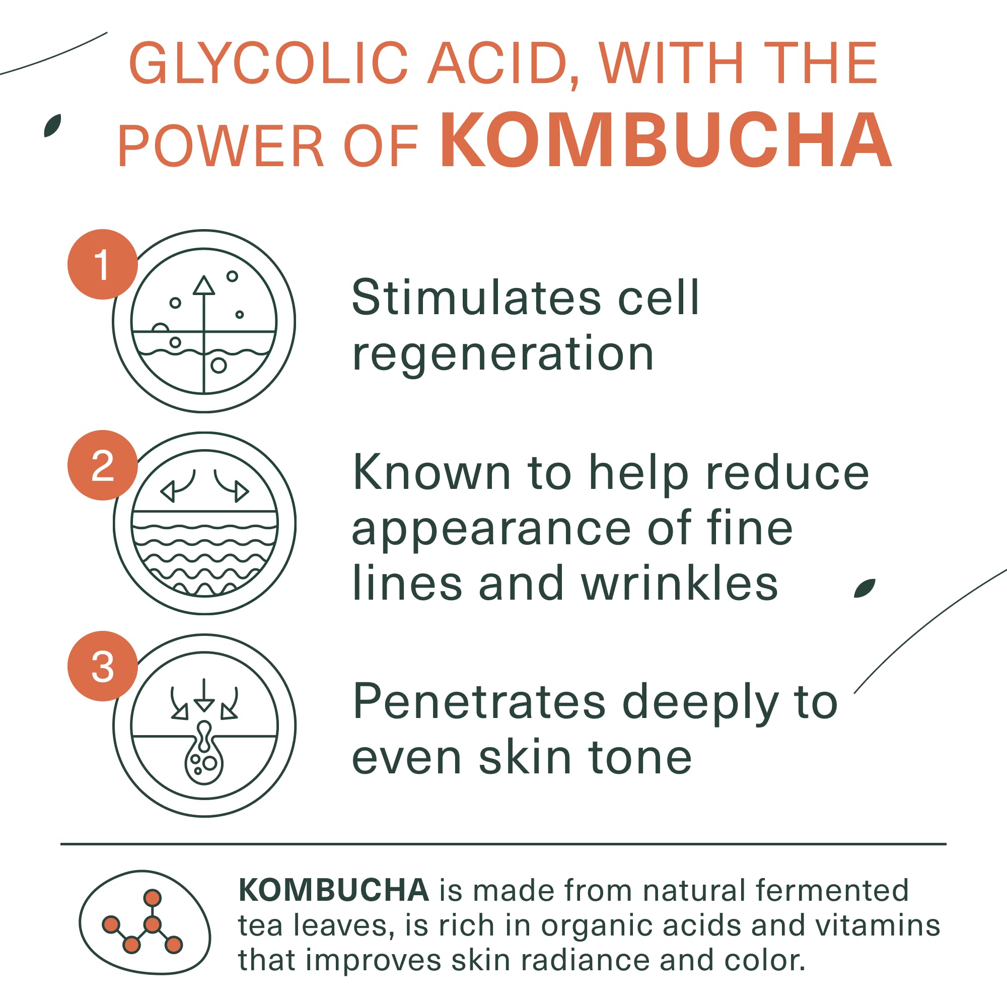 Botanic Tree Kombucha Exfoliante Facial: espuma suave al contacto con la piel.