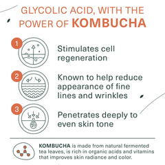 Botanic Tree Kombucha Exfoliante Facial: espuma suave al contacto con la piel.