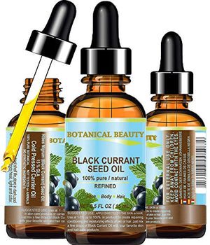 Aceite de Grosella Negra Botanical Beauty en botella para piel suave