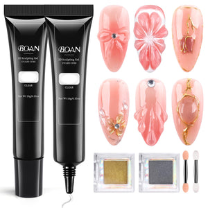 BQAN kit gel modelado 3D claro para acabado profesional en casa.